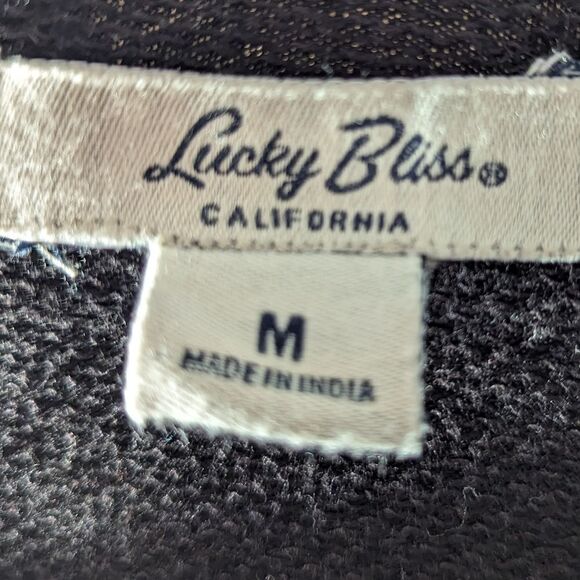 Lucky Bliss Black Waterfall Cardigan Sweater - Picture 3 of 5